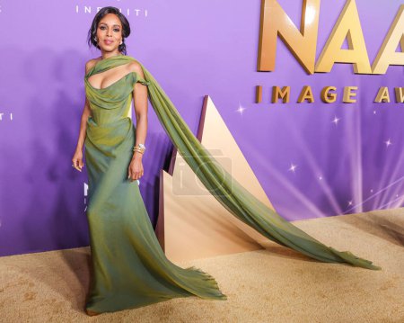 Photo for Kerry Washington arrives at the 55th Annual NAACP Image Awards held at the Shrine Auditorium and Expo Hall on March 16, 2024 in Los Angeles, California, United States. - Royalty Free Image