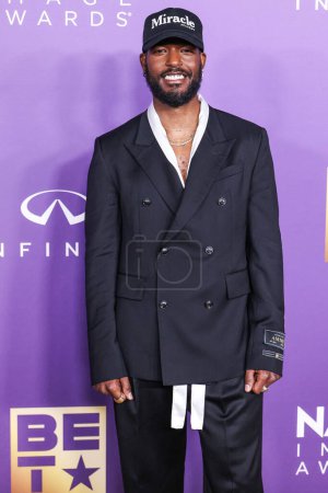 Photo for Luke James arrives at the 55th Annual NAACP Image Awards held at the Shrine Auditorium and Expo Hall on March 16, 2024 in Los Angeles, California, United States. - Royalty Free Image
