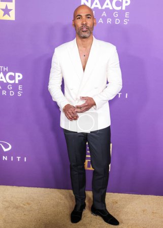 Photo for Melvin Robert arrives at the 55th Annual NAACP Image Awards held at the Shrine Auditorium and Expo Hall on March 16, 2024 in Los Angeles, California, United States. - Royalty Free Image