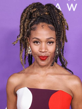 Photo for Nicole Beharie arrives at the 55th Annual NAACP Image Awards held at the Shrine Auditorium and Expo Hall on March 16, 2024 in Los Angeles, California, United States. - Royalty Free Image