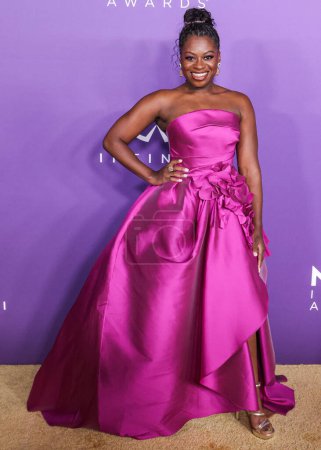 Photo for Phylicia Pearl Mpasi arrives at the 55th Annual NAACP Image Awards held at the Shrine Auditorium and Expo Hall on March 16, 2024 in Los Angeles, California, United States. - Royalty Free Image