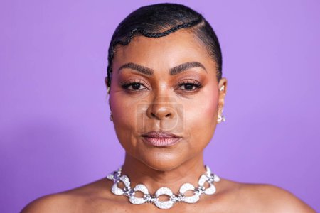 Photo for Taraji P. Henson wearing Del Core arrives at the 55th Annual NAACP Image Awards held at the Shrine Auditorium and Expo Hall on March 16, 2024 in Los Angeles, California, United States. - Royalty Free Image
