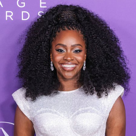 Photo for Teyonah Parris arrives at the 55th Annual NAACP Image Awards held at the Shrine Auditorium and Expo Hall on March 16, 2024 in Los Angeles, California, United States. - Royalty Free Image