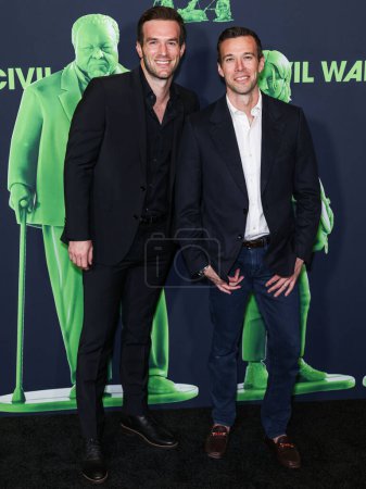 Photo for Andy Favreau and Jon Favreau arrive at the Los Angeles Special Screening Of A24's 'Civil War' held at the Academy Museum of Motion Pictures on April 2, 2024 in Los Angeles, California, United States. - Royalty Free Image