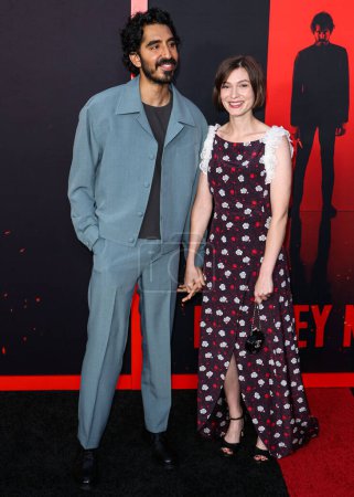 Photo for Dev Patel and girlfriend Tilda Cobham-Hervey arrive at the Los Angeles Premiere Of Universal Pictures 'Monkey Man' held at the TCL Chinese Theatre IMAX on April 3, 2024 in Hollywood, Los Angeles, California, United States. - Royalty Free Image
