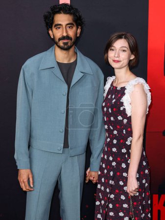Photo for Dev Patel and girlfriend Tilda Cobham-Hervey arrive at the Los Angeles Premiere Of Universal Pictures 'Monkey Man' held at the TCL Chinese Theatre IMAX on April 3, 2024 in Hollywood, Los Angeles, California, United States. - Royalty Free Image
