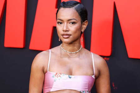 Photo for Karrueche Tran arrives at the Los Angeles Premiere Of Universal Pictures 'Monkey Man' held at the TCL Chinese Theatre IMAX on April 3, 2024 in Hollywood, Los Angeles, California, United States. - Royalty Free Image