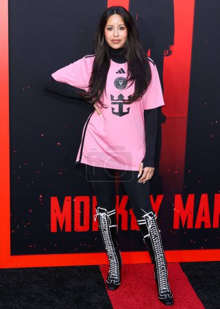 Foto de Naz Pérez llega al estreno en Los Ángeles de Universal Pictures 'Monkey Man' celebrado en el TCL Chinese Theatre IMAX el 3 de abril de 2024 en Hollywood, Los Ángeles, California, Estados Unidos. - Imagen libre de derechos