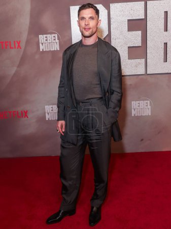 Photo for Ed Skrein arrives at Netflix's 'Rebel Moon - Part Two: The Scargiver' - 'Rebel Moon: Songs Of The Rebellion' Album Launch Event held at the Knockdown Center on April 3, 2024 in Queens, New York City, New York, United States. - Royalty Free Image
