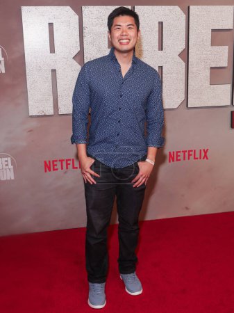 Photo for Eric Chen arrives at Netflix's 'Rebel Moon - Part Two: The Scargiver' - 'Rebel Moon: Songs Of The Rebellion' Album Launch Event held at the Knockdown Center on April 3, 2024 in Queens, New York City, New York, United States. - Royalty Free Image