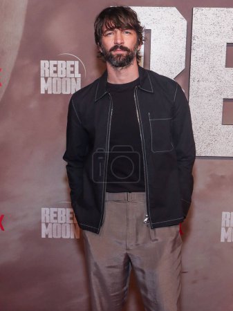 Photo for Michiel Huisman arrives at Netflix's 'Rebel Moon - Part Two: The Scargiver' - 'Rebel Moon: Songs Of The Rebellion' Album Launch Event held at the Knockdown Center on April 3, 2024 in Queens, New York City, New York, United States. ( - Royalty Free Image