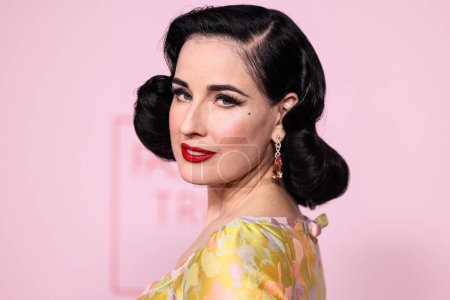 Photo for Dita von Teese arrives at the Fashion Trust U.S. Awards 2024 held at a Private Residence on April 9, 2024 in Beverly Hills, Los Angeles, California, United States. - Royalty Free Image