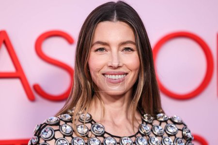 Photo for Jessica Biel arrives at the Fashion Trust U.S. Awards 2024 held at a Private Residence on April 9, 2024 in Beverly Hills, Los Angeles, California, United States. - Royalty Free Image
