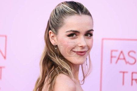 Photo for Kiernan Shipka wearing a Fendi dress arrives at the Fashion Trust U.S. Awards 2024 held at a Private Residence on April 9, 2024 in Beverly Hills, Los Angeles, California, United States. - Royalty Free Image