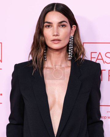 Photo for Lily Aldridge arrives at the Fashion Trust U.S. Awards 2024 held at a Private Residence on April 9, 2024 in Beverly Hills, Los Angeles, California, United States. - Royalty Free Image