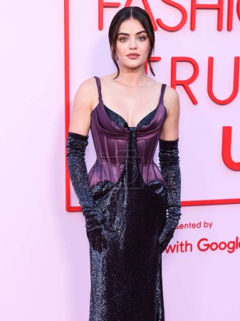 Photo for Lucy Hale arrives at the Fashion Trust U.S. Awards 2024 held at a Private Residence on April 9, 2024 in Beverly Hills, Los Angeles, California, United States. - Royalty Free Image