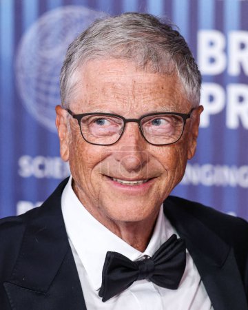 Photo for Bill Gates arrives at the 10th Annual Breakthrough Prize Ceremony held at the Academy Museum of Motion Pictures on April 13, 2024 in Los Angeles, California, United States. - Royalty Free Image