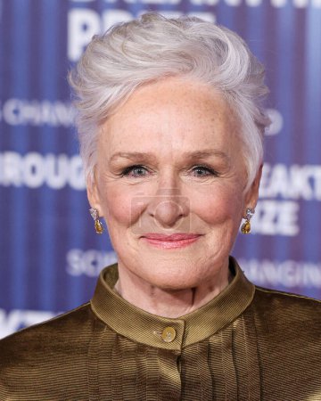 Photo for Glenn Close wearing Giorgio Armani arrives at the 10th Annual Breakthrough Prize Ceremony held at the Academy Museum of Motion Pictures on April 13, 2024 in Los Angeles, California, United States. - Royalty Free Image