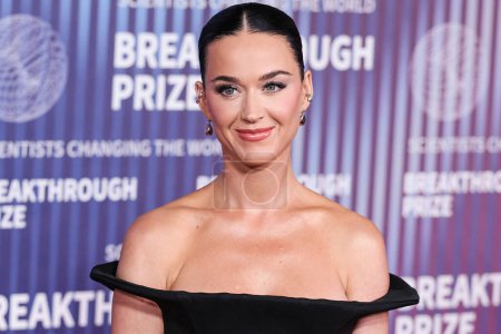 Photo for Katy Perry wearing Coperni SS24 RTW and Mara Paris jewels arrives at the 10th Annual Breakthrough Prize Ceremony held at the Academy Museum of Motion Pictures on April 13, 2024 in Los Angeles, California, United States. - Royalty Free Image