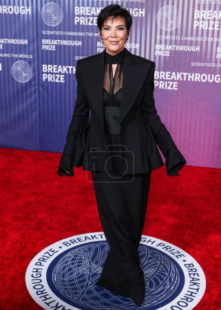 Photo for Kris Jenner arrives at the 10th Annual Breakthrough Prize Ceremony held at the Academy Museum of Motion Pictures on April 13, 2024 in Los Angeles, California, United States. - Royalty Free Image