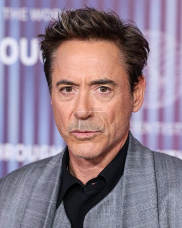 Photo for Robert Downey Jr. arrives at the 10th Annual Breakthrough Prize Ceremony held at the Academy Museum of Motion Pictures on April 13, 2024 in Los Angeles, California, United States. - Royalty Free Image