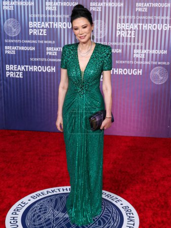 Photo for Wendi Murdoch arrives at the 10th Annual Breakthrough Prize Ceremony held at the Academy Museum of Motion Pictures on April 13, 2024 in Los Angeles, California, United States. - Royalty Free Image