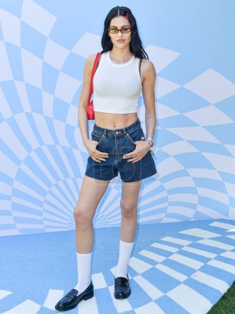 Photo for Amelia Gray Hamlin arrives at the 7th Annual REVOLVE Festival 2024 during the 2024 Coachella Valley Music And Arts Festival - Weekend 1 - Day 2 held at the Parker Palm Springs Hotel on April 13, 2024 in Palm Springs, Riverside County, California, USA - Royalty Free Image