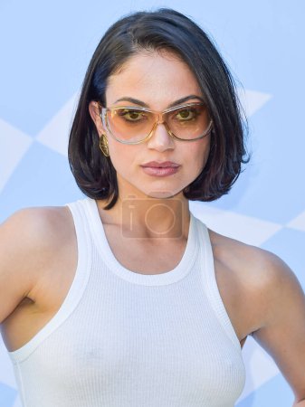 Photo for Inanna Sarkis arrives at the 7th Annual REVOLVE Festival 2024 during the 2024 Coachella Valley Music And Arts Festival - Weekend 1 - Day 2 held at the Parker Palm Springs Hotel on April 13, 2024 in Palm Springs, Riverside County, California - Royalty Free Image