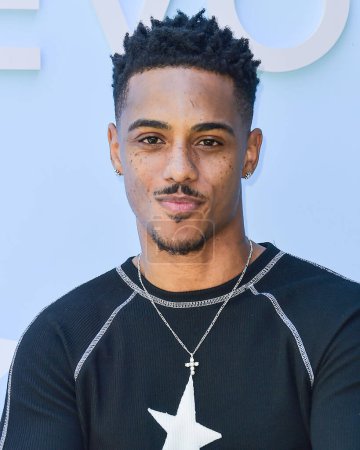 Photo for Keith Powers arrives at the 7th Annual REVOLVE Festival 2024 during the 2024 Coachella Valley Music And Arts Festival - Weekend 1 - Day 2 held at the Parker Palm Springs Hotel on April 13, 2024 in Palm Springs, Riverside County, California - Royalty Free Image