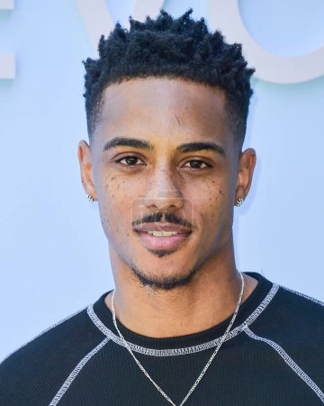 Photo for Keith Powers arrives at the 7th Annual REVOLVE Festival 2024 during the 2024 Coachella Valley Music And Arts Festival - Weekend 1 - Day 2 held at the Parker Palm Springs Hotel on April 13, 2024 in Palm Springs, Riverside County, California - Royalty Free Image