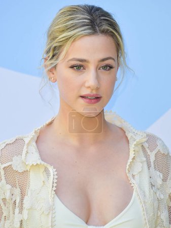 Photo for Lili Reinhart arrives at the 7th Annual REVOLVE Festival 2024 during the 2024 Coachella Valley Music And Arts Festival - Weekend 1 - Day 2 held at the Parker Palm Springs Hotel on April 13, 2024 in Palm Springs, Riverside County, California - Royalty Free Image
