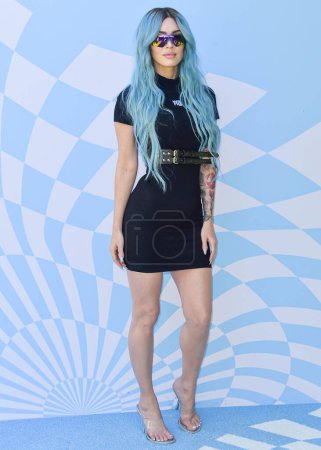 Photo for Megan Fox arrives at  7th Annual REVOLVE Festival 2024 during the 2024 Coachella Valley Music And Arts Festival - Weekend 1 - Day 2 held at the Parker Palm Springs Hotel on April 13, 2024 in Palm Springs, Riverside County, California, United States - Royalty Free Image