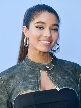 Photo for Yovanna Ventura arrives at the 7th Annual REVOLVE Festival 2024 during the 2024 Coachella Valley Music And Arts Festival - Weekend 1 - Day 2 held at the Parker Palm Springs Hotel on April 13, 2024 in Palm Springs, Riverside County, California - Royalty Free Image