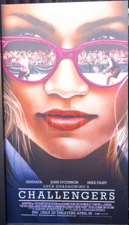 Téléchargez les photos : Vue générale de l'atmosphère lors de la première des "Challengers" d'Amazon MGM Studios au Westwood Village Theater le 16 avril 2024 à Westwood, Los Angeles, Californie, États-Unis. - en image libre de droit