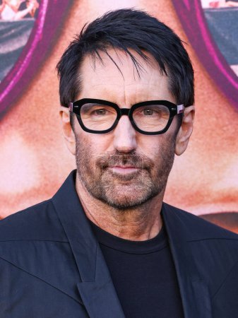 Photo for Trent Reznor of rock band Nine Inch Nails arrives at the Los Angeles Premiere Of Amazon MGM Studios' 'Challengers' held at Westwood Village Theater on April 16, 2024 in Westwood, Los Angeles, California, United States. - Royalty Free Image