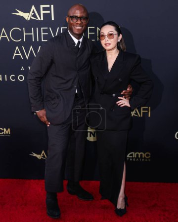 Photo for Barry Jenkins and Lulu Wang arrive at the 49th Annual AFI (American Film Institute) Lifetime Achievement Award Gala Tribute Celebrating Nicole Kidman held at the Dolby Theatre on April 27, 2024 in Hollywood, Los Angeles, California, United States. - Royalty Free Image