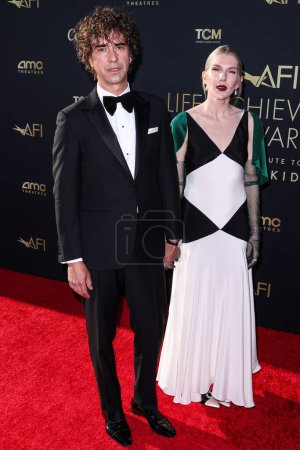 Photo for Hamish Linklater and partner Lily Rabe arrive at the 49th Annual AFI (American Film Institute) Lifetime Achievement Award Gala Tribute Celebrating Nicole Kidman held at the Dolby Theatre on April 27, 2024 in Hollywood, Los Angeles, California - Royalty Free Image