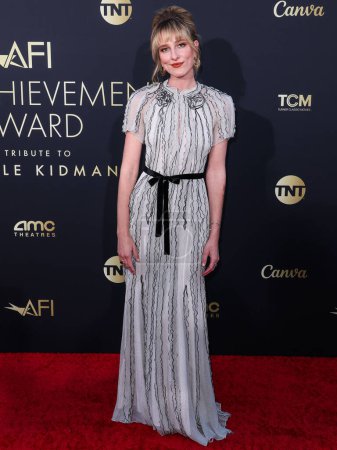 Photo for Hannah Leder arrives at the 49th Annual AFI (American Film Institute) Lifetime Achievement Award Gala Tribute Celebrating Nicole Kidman held at the Dolby Theatre on April 27, 2024 in Hollywood, Los Angeles, California, United States. - Royalty Free Image