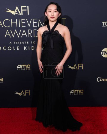 Photo for Ji-young Yoo arrives at the 49th Annual AFI (American Film Institute) Lifetime Achievement Award Gala Tribute Celebrating Nicole Kidman held at the Dolby Theatre on April 27, 2024 in Hollywood, Los Angeles, California, United States. - Royalty Free Image