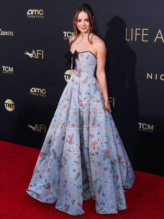 Photo for Keleigh Sperry Teller wearing Markarian PF24 arrives at the 49th Annual AFI (American Film Institute) Lifetime Achievement Award Gala Tribute Celebrating Nicole Kidman held at the Dolby Theatre on April 27, 2024 in Hollywood, Los Angeles, California - Royalty Free Image