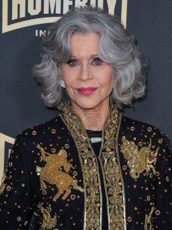 Photo for Jane Fonda arrives at the Homeboy Industries' 2024 Lo Maximo Awards And Fundraising Gala held at the JW Marriott Los Angeles L.A. LIVE on April 27, 2024 in Los Angeles, California, United States. - Royalty Free Image