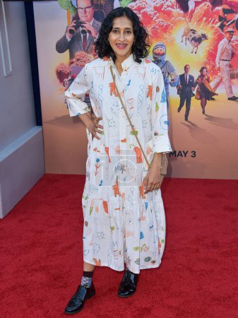 Photo for Aparna Nancherla arrives at the Los Angeles Premiere Of Netflix's 'Unfrosted' held at The Egyptian Theatre Hollywood on April 30, 2024 in Hollywood, Los Angeles, California, United States. - Royalty Free Image