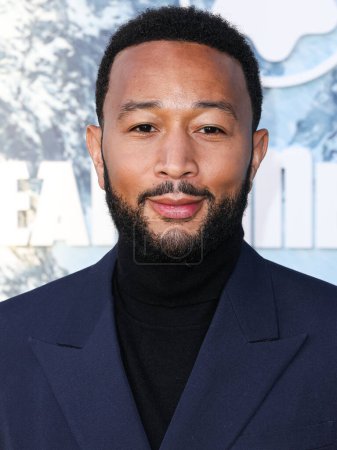 Photo for John Legend arrives at the Montblanc Meisterstuck 100th Anniversary Gallery held at Paramour Estate on May 1, 2024 in Silver Lake, Los Angeles, California, United States. - Royalty Free Image