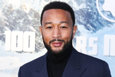 Photo for John Legend arrives at the Montblanc Meisterstuck 100th Anniversary Gallery held at Paramour Estate on May 1, 2024 in Silver Lake, Los Angeles, California, United States. - Royalty Free Image