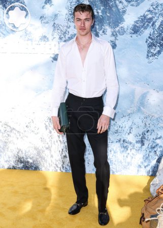Photo for Lucky Blue Smith arrives at the Montblanc Meisterstuck 100th Anniversary Gallery held at Paramour Estate on May 1, 2024 in Silver Lake, Los Angeles, California, United States. - Royalty Free Image
