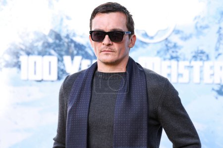 Photo for Rupert Friend arrives at the Montblanc Meisterstuck 100th Anniversary Gallery held at Paramour Estate on May 1, 2024 in Silver Lake, Los Angeles, California, United States. - Royalty Free Image