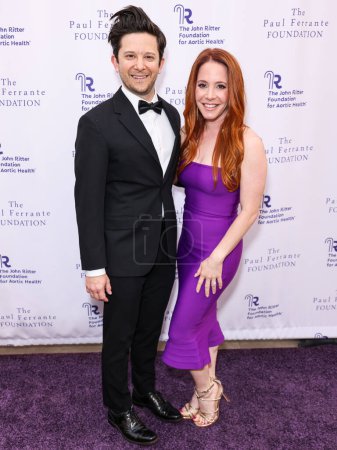 Photo for Martin Spanjers and Amy Davidson arrive at The John Ritter Foundation For Aortic Health's 'Evening From the Heart Gala' 2024 held at the Sunset Room Hollywood on May 9, 2024 in Hollywood, Los Angeles, California, United States. - Royalty Free Image