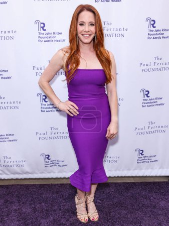 Photo for Amy Davidson arrives at The John Ritter Foundation For Aortic Health's 'Evening From the Heart Gala' 2024 held at the Sunset Room Hollywood on May 9, 2024 in Hollywood, Los Angeles, California, United States. - Royalty Free Image