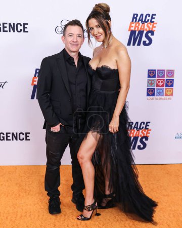 Photo for David Faustino and Lindsay Faustino arrive at the 31st Annual Race To Erase MS Gala 2024 held at the Fairmont Century Plaza on May 10, 2024 in Century City, Los Angeles, California, United States. - Royalty Free Image