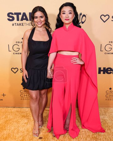 Photo for Marisela Zumbado and girlfriend Sherry Cola arrive at the Critics Choice Celebration Of LGBTQ+ Cinema And Television held at the Fairmont Century Plaza Hotel on June 7, 2024 in Century City, Los Angeles, California, United States. - Royalty Free Image